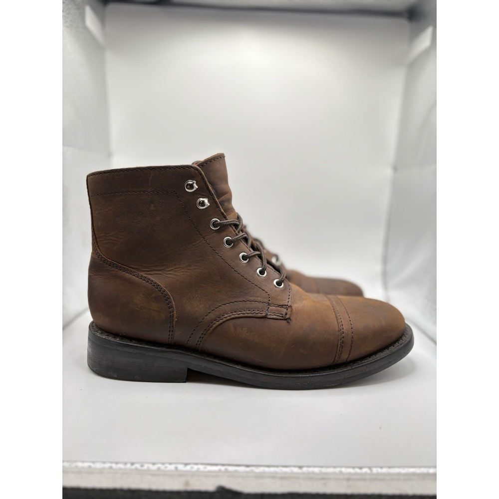 Thursday Boot Company Everyday Men's 7.5 Brown Leather Cap Toe Captain Boots